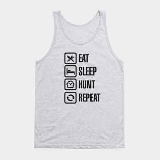 Eat sleep ghost hunt / hunting repeat - ghosthunter (black) Tank Top